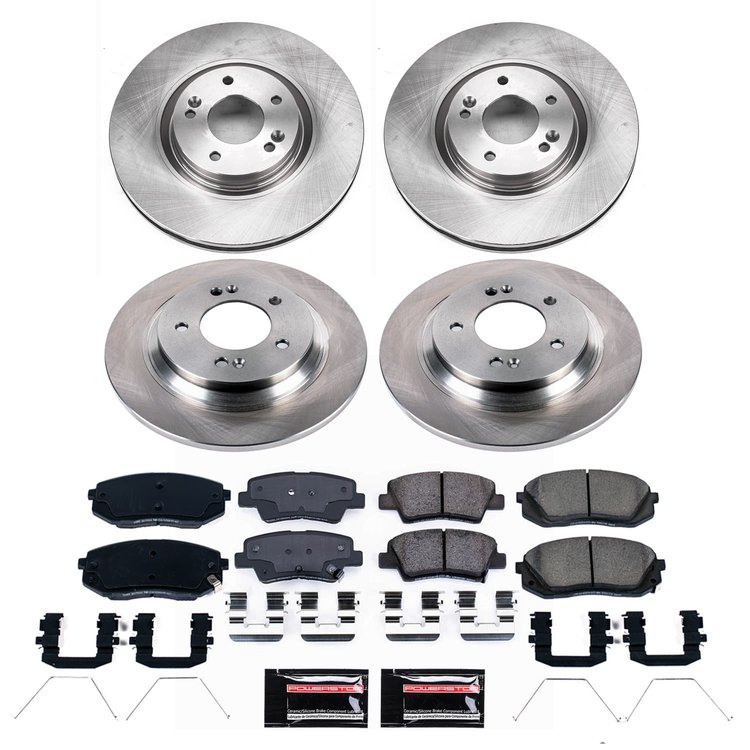 KOE9167 OE Stock Replacement Low-Dust Ceramic Brake Pad & Rotor Kit