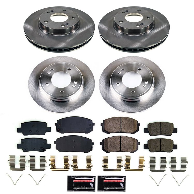 KOE9169 OE Stock Replacement Low-Dust Ceramic Brake Pad & Rotor Kit