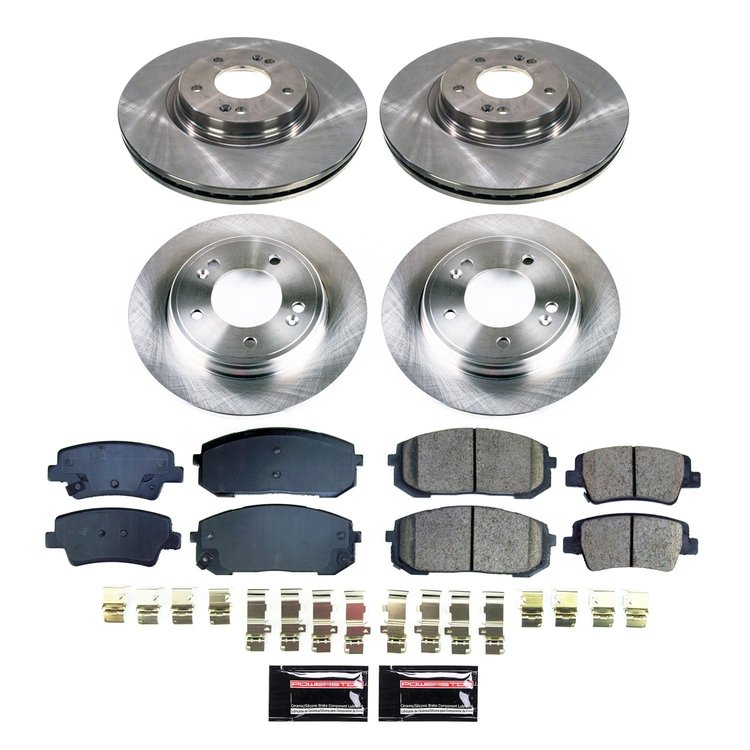 KOE9170 OE Stock Replacement Low-Dust Ceramic Brake Pad & Rotor Kit