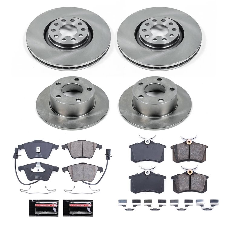 KOE9175 OE Stock Replacement Low-Dust Ceramic Brake Pad & Rotor Kit