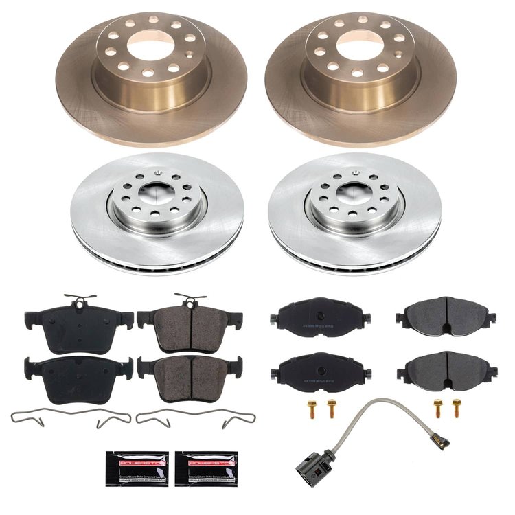 KOE9193 OE Stock Replacement Low-Dust Ceramic Brake Pad & Rotor Kit