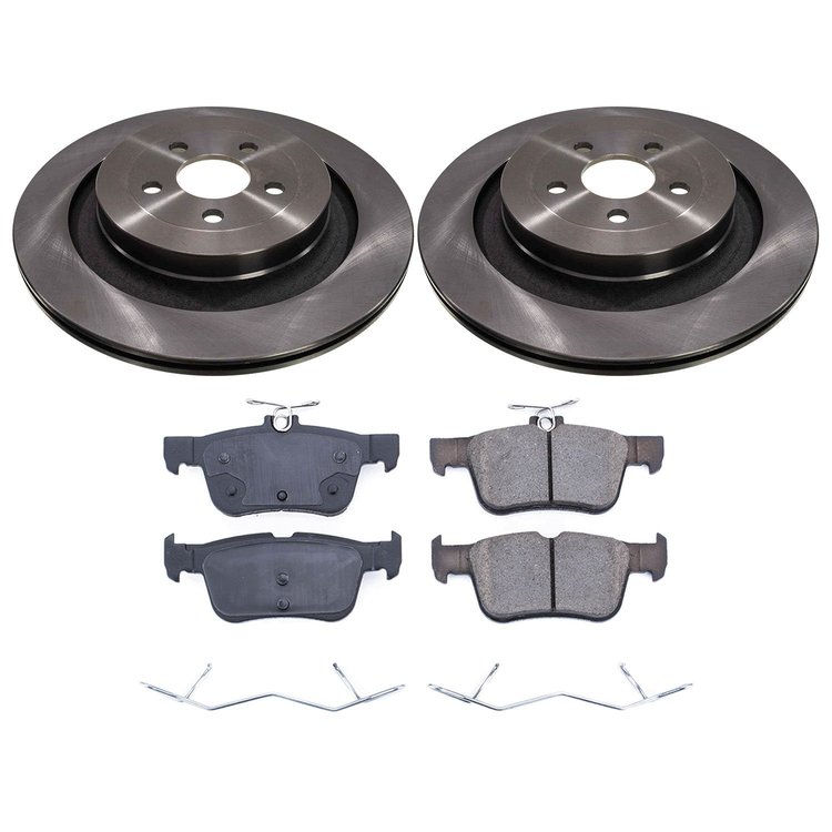 KOE9211 OE Stock Replacement Low-Dust Ceramic Brake Pad & Rotor Kit