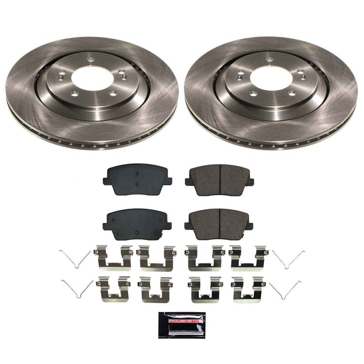 KOE9222 OE Stock Replacement Low-Dust Ceramic Brake Pad & Rotor Kit