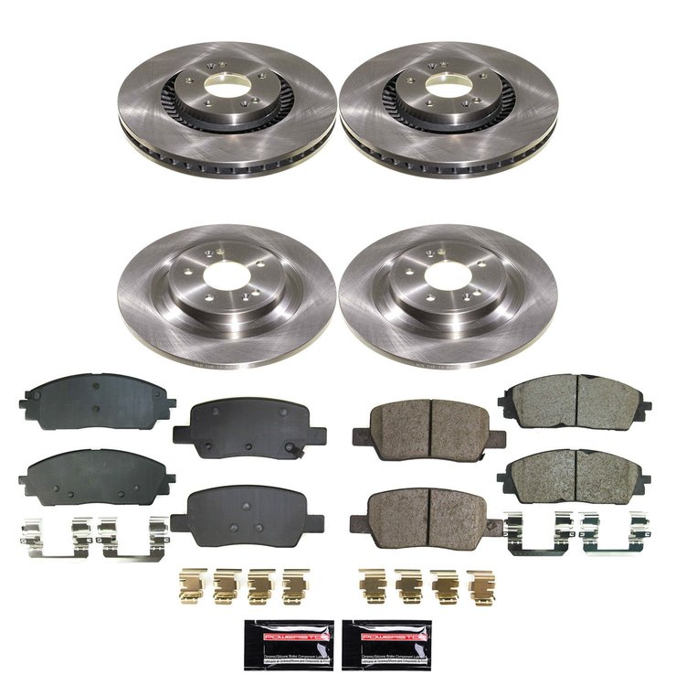 KOE9238 OE Stock Replacement Low-Dust Ceramic Brake Pad & Rotor Kit