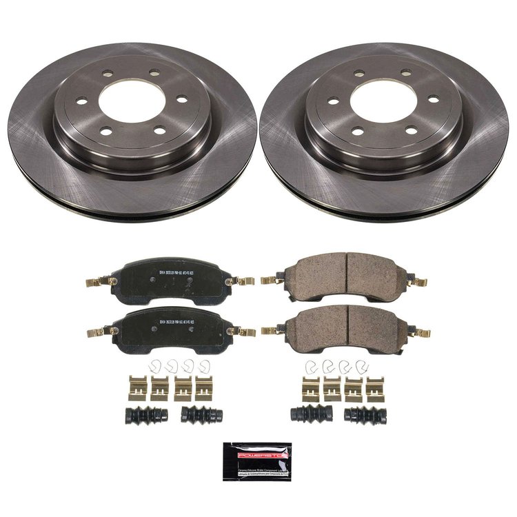 KOE9243 OE Stock Replacement Low-Dust Ceramic Brake Pad & Rotor Kit