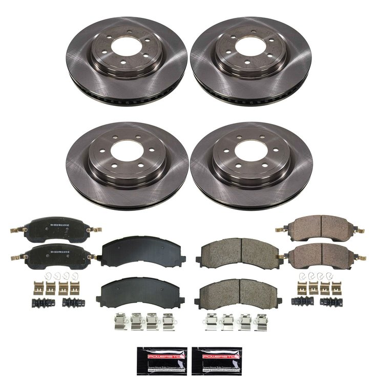 KOE9244 OE Stock Replacement Low-Dust Ceramic Brake Pad & Rotor Kit