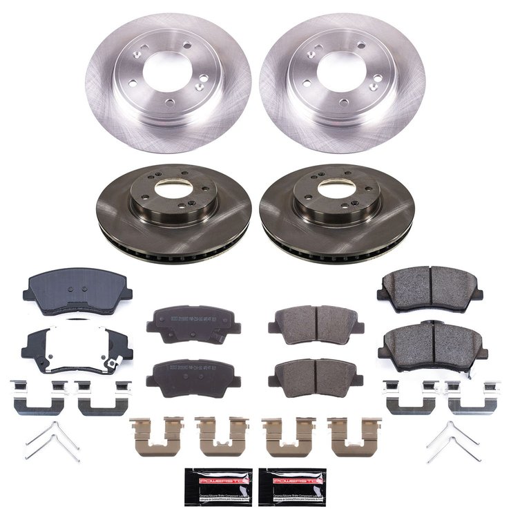 KOE9247 OE Stock Replacement Low-Dust Ceramic Brake Pad & Rotor Kit