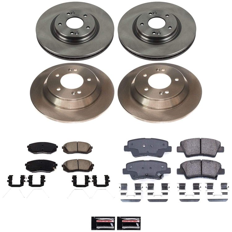 KOE9274 OE Stock Replacement Low-Dust Ceramic Brake Pad & Rotor Kit