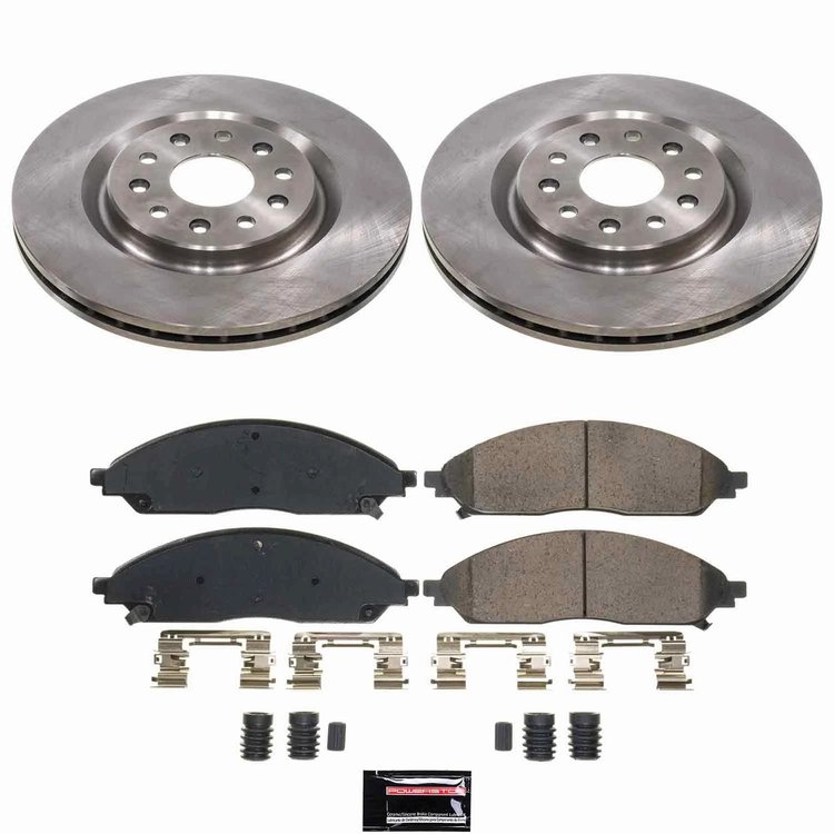 KOE9293 OE Stock Replacement Low-Dust Ceramic Brake Pad & Rotor Kit