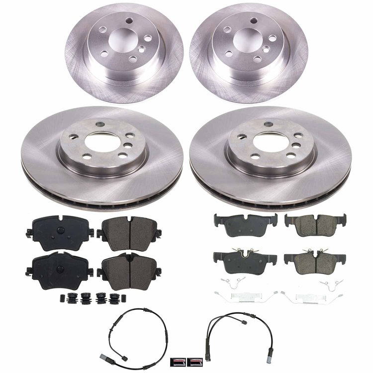 KOE9312 OE Stock Replacement Low-Dust Ceramic Brake Pad & Rotor Kit