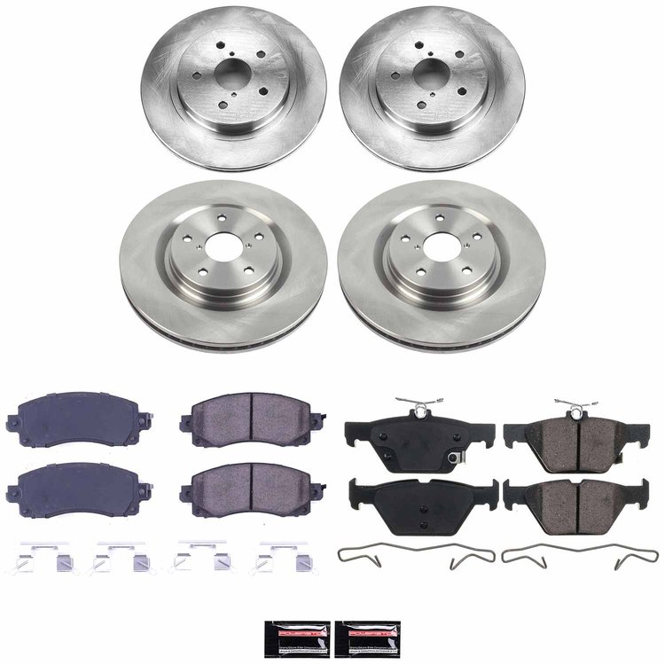 KOE9316 OE Stock Replacement Low-Dust Ceramic Brake Pad & Rotor Kit