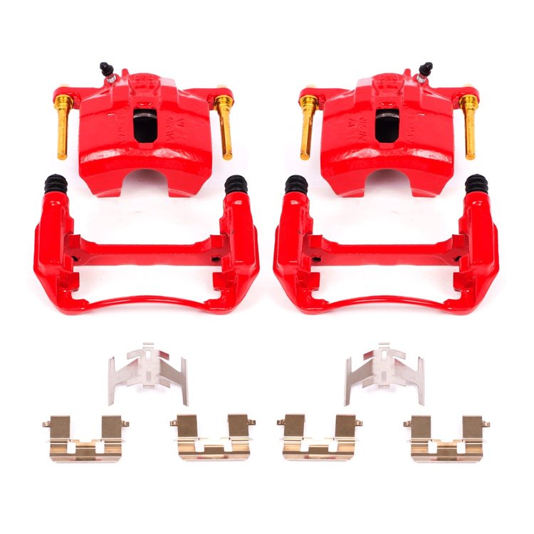Performance Front Brake Calipers Powder Coated Red Pair