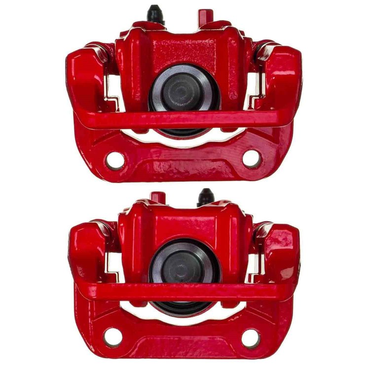 RED CALIPER PAIR W/BRKT