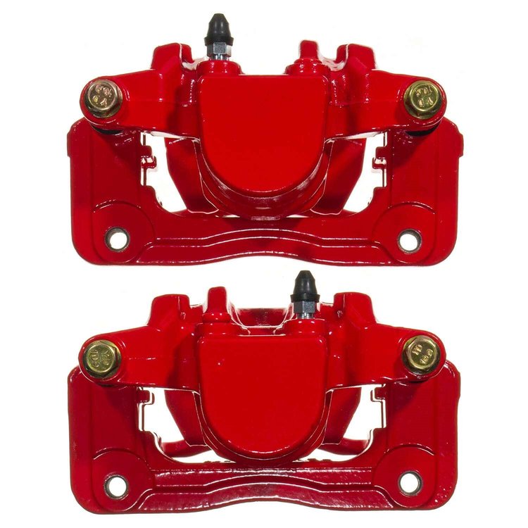 RED CALIPER PAIR W/BRKT