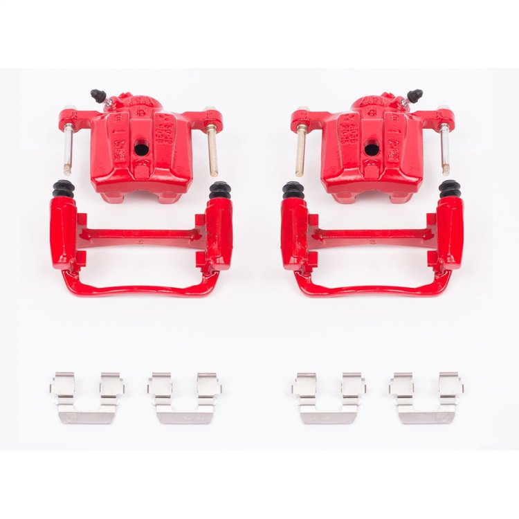 Performance Rear Brake Calipers Powder Coated Red Pair