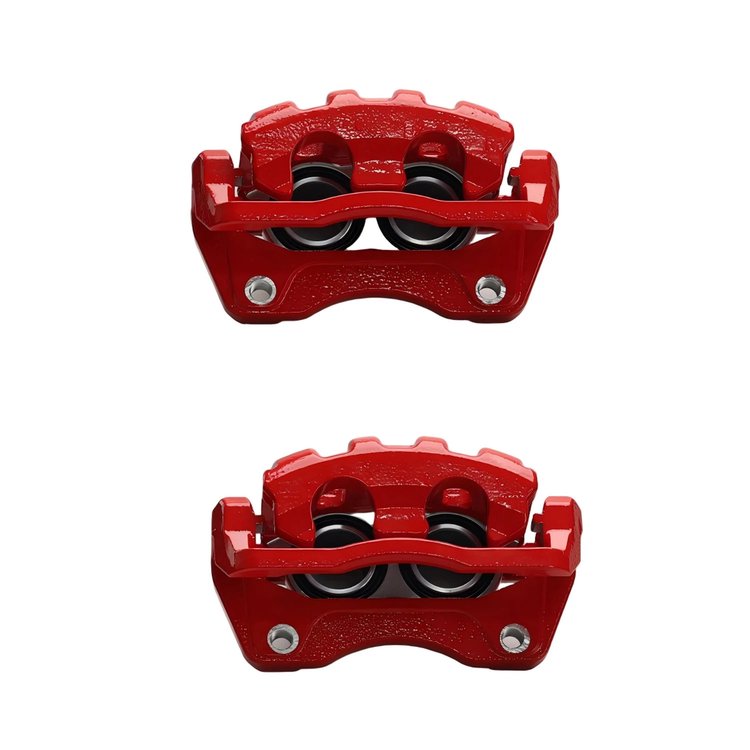 Front Performance Disc Brake Caliper Pair w/Brackets Fits Select Honda Odyssey [Red Powder Coat]