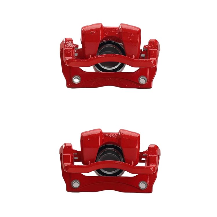 Front Performance Disc Brake Caliper Pair w/Brackets for 2017-2021 Honda Clarity [Red Powder Coat]