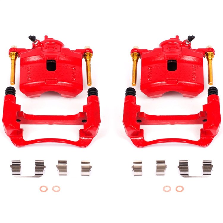 Performance Front Brake Calipers Powder Coated Red Pair