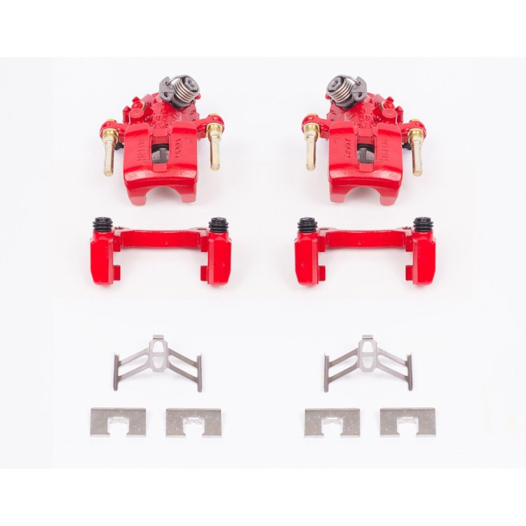 Performance Rear Brake Calipers Powder Coated Red Pair