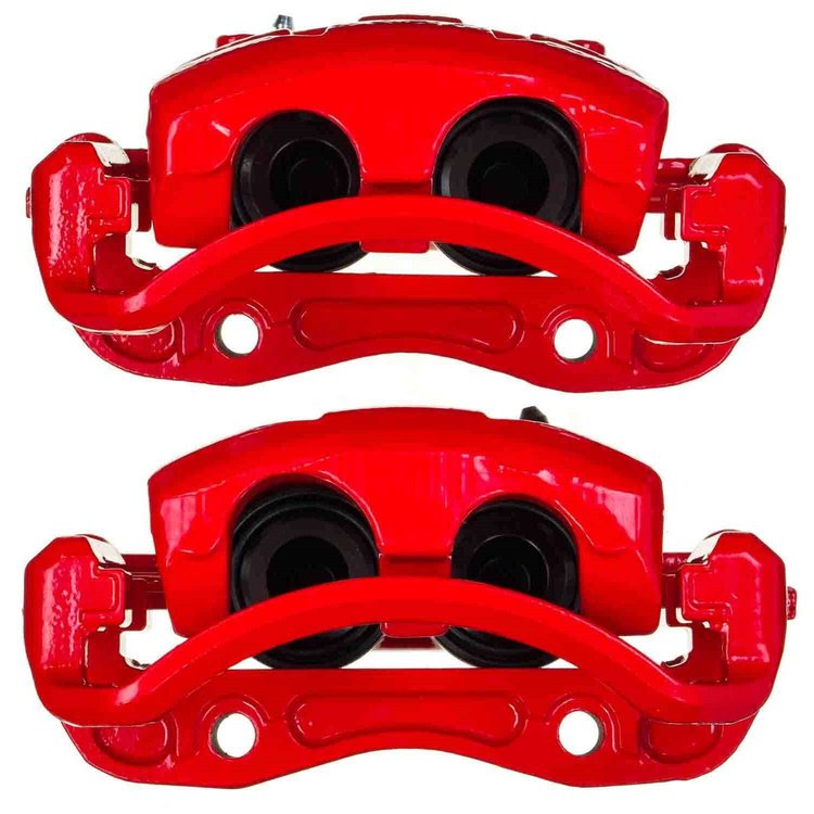 RED CALIPER PAIR W/BRKT