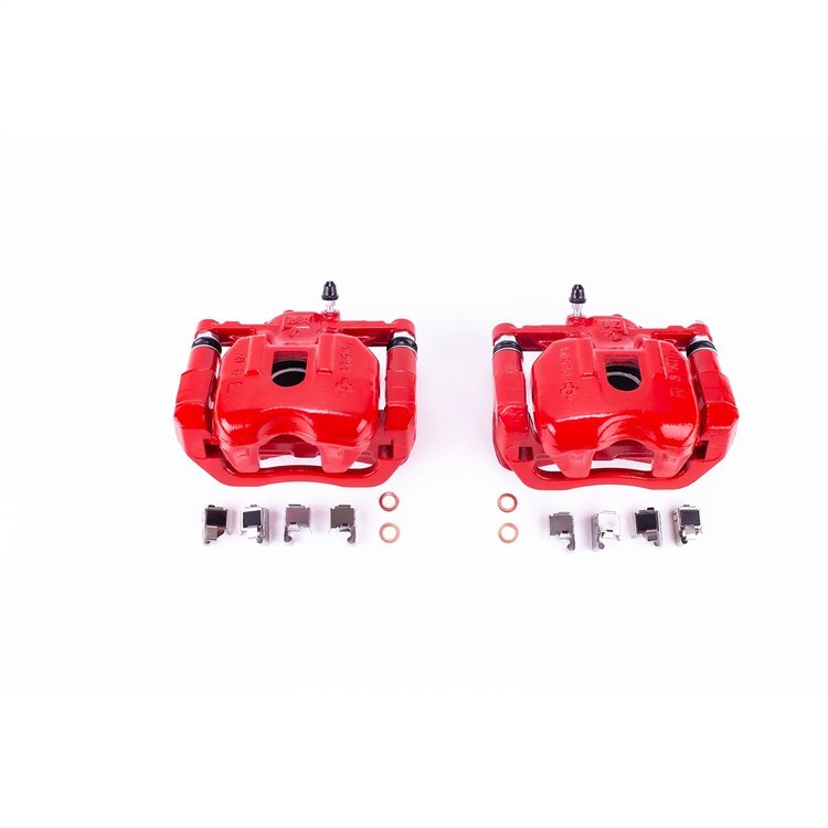 RED CALIPER PAIR W/ BRKT