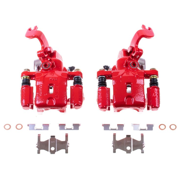 RED CALIPER PAIR W/ BRKT