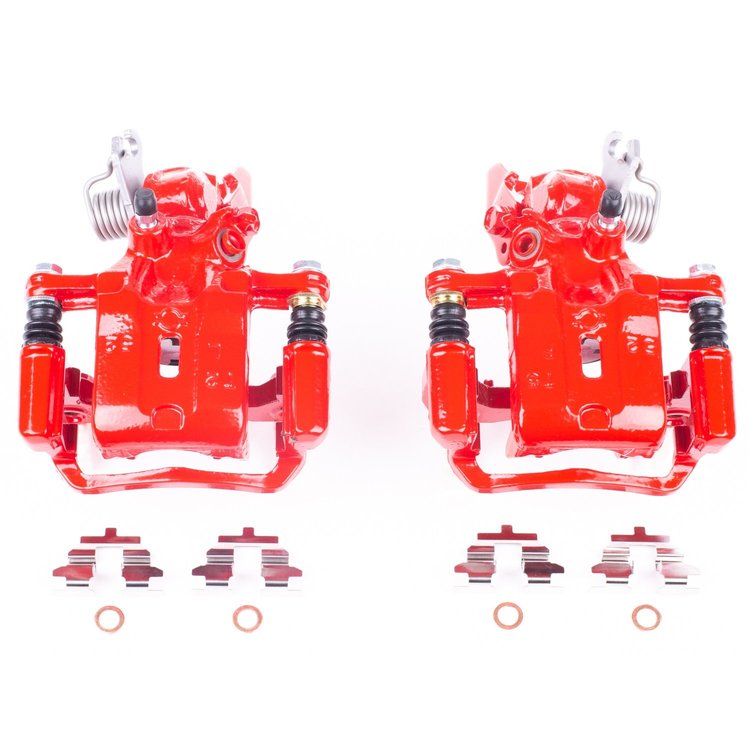 RED CALIPER PAIR W/ BRKT