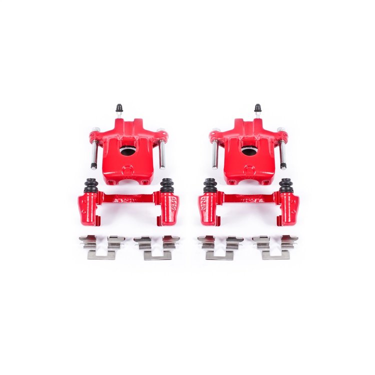 Performance Rear Brake Calipers Powder Coated Red Pair