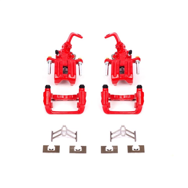 Performance Rear Brake Calipers Powder Coated Red Pair