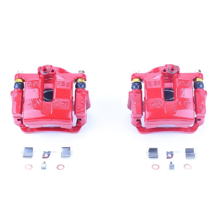 Performance Front Brake Calipers Powder Coated Red Pair