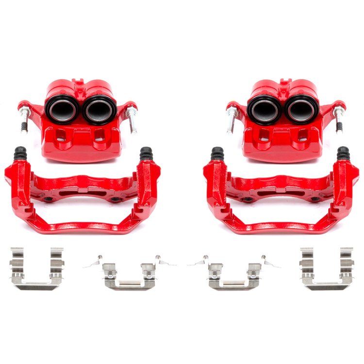 Performance Front Brake Calipers Powder Coated Red Pair