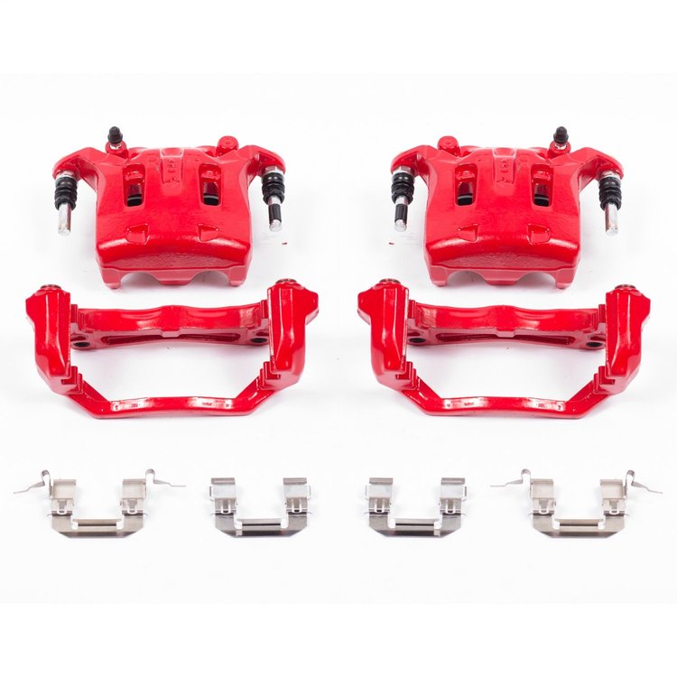 Performance Front Brake Calipers Powder Coated Red Pair