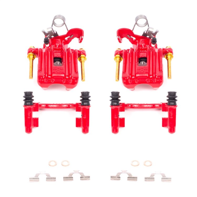 Performance Rear Brake Calipers Powder Coated Red Pair