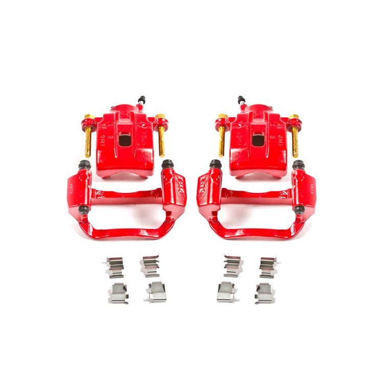 Performance Rear Brake Calipers Powder Coated Red Pair