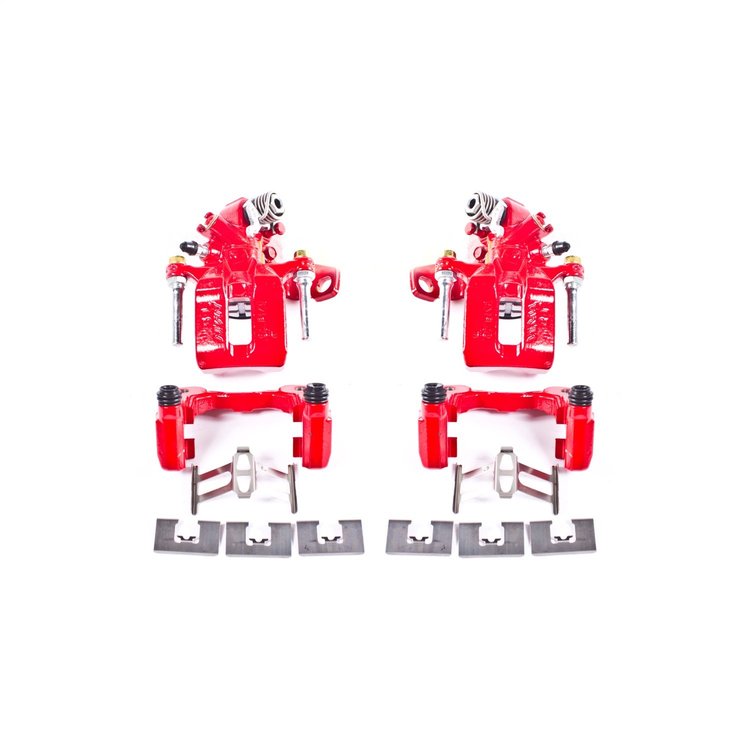 Performance Rear Brake Calipers Powder Coated Red Pair