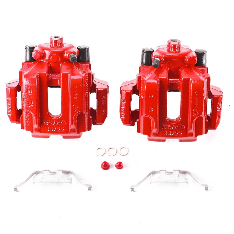 Performance Rear Brake Calipers Powder Coated Red Pair