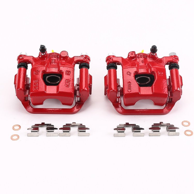 Performance Rear Brake Calipers Powder Coated Red Pair