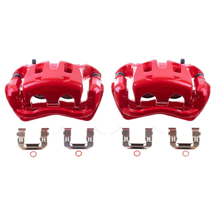 RED CALIPER PAIR W/ BRKT