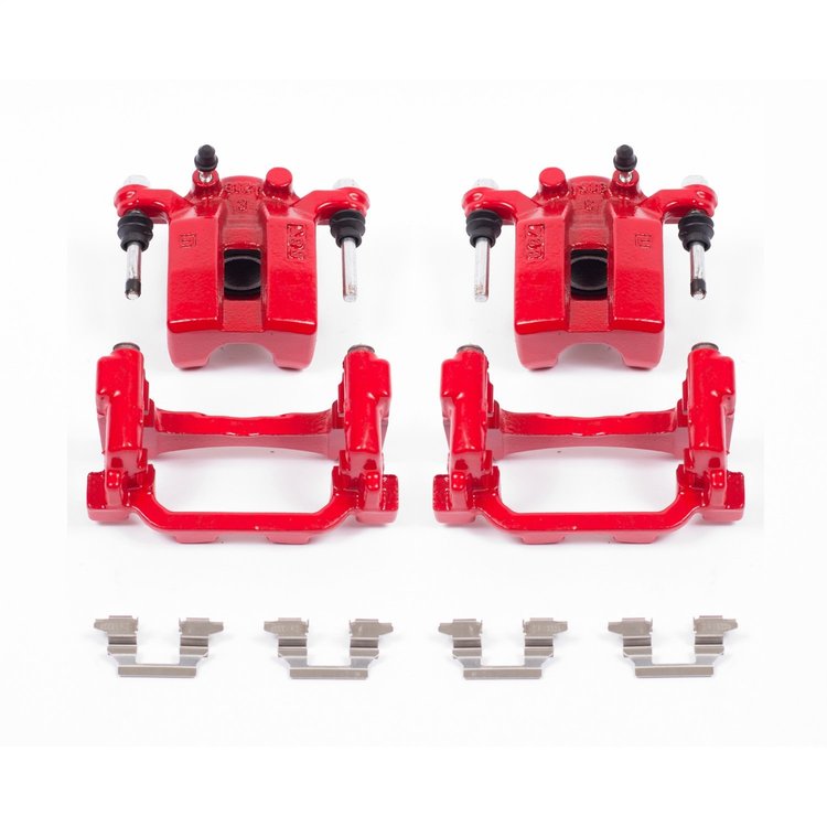Performance Rear Brake Calipers Powder Coated Red Pair