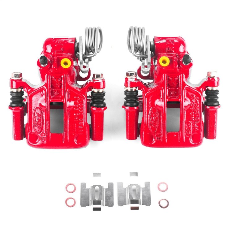 Performance Rear Brake Calipers Powder Coated Red Pair