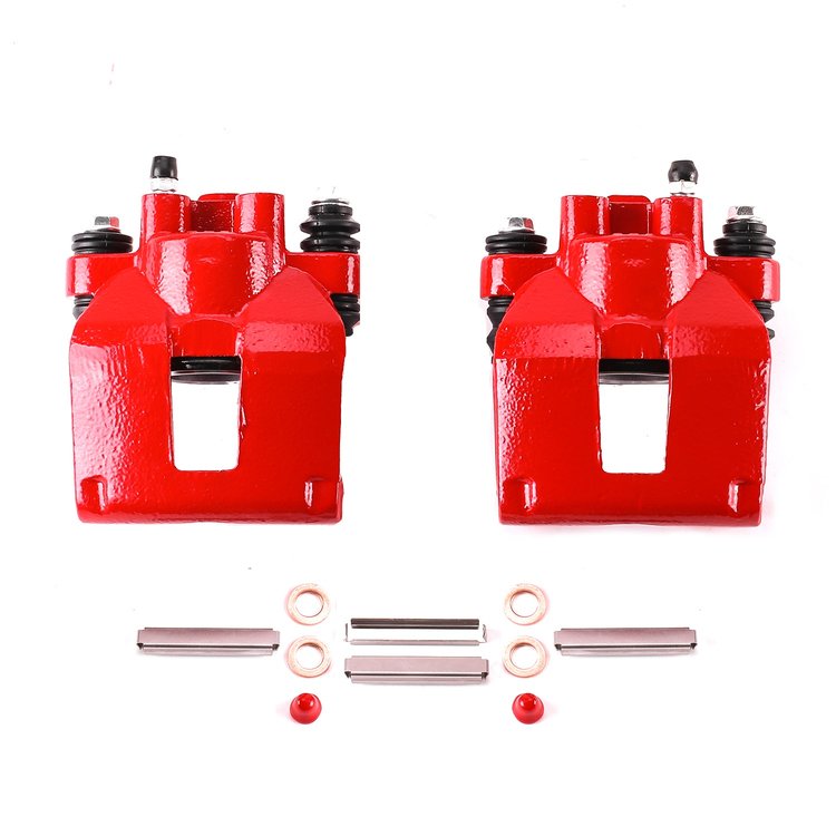 Performance Rear Brake Calipers Powder Coated Red Pair