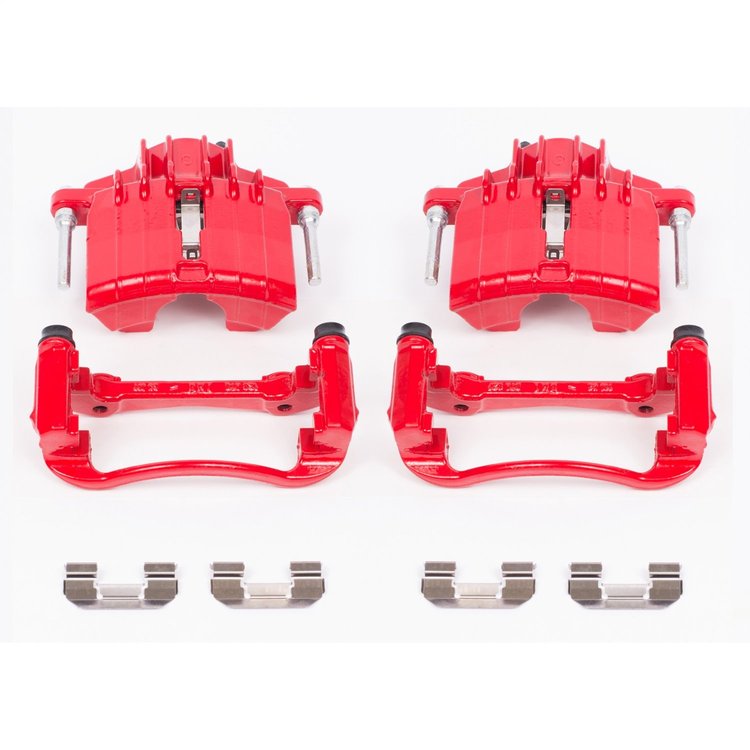 Performance Front Brake Calipers Powder Coated Red Pair