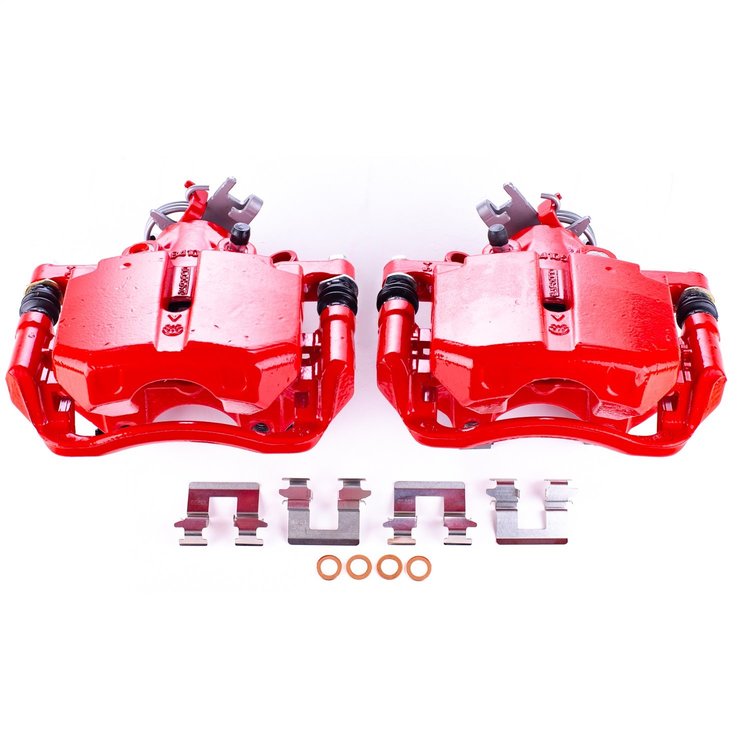 RED CALIPER PAIR W/ BRKT