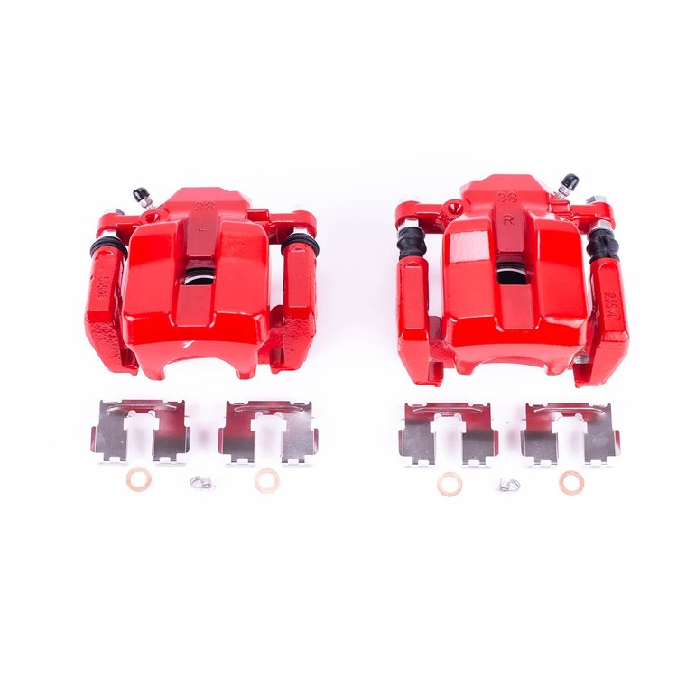 Performance Rear Brake Calipers Powder Coated Red Pair