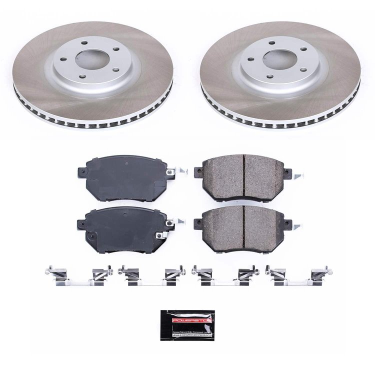 SC091 Semi-Coated Rotor & Low-Dust Ceramic Brake Pad Kit