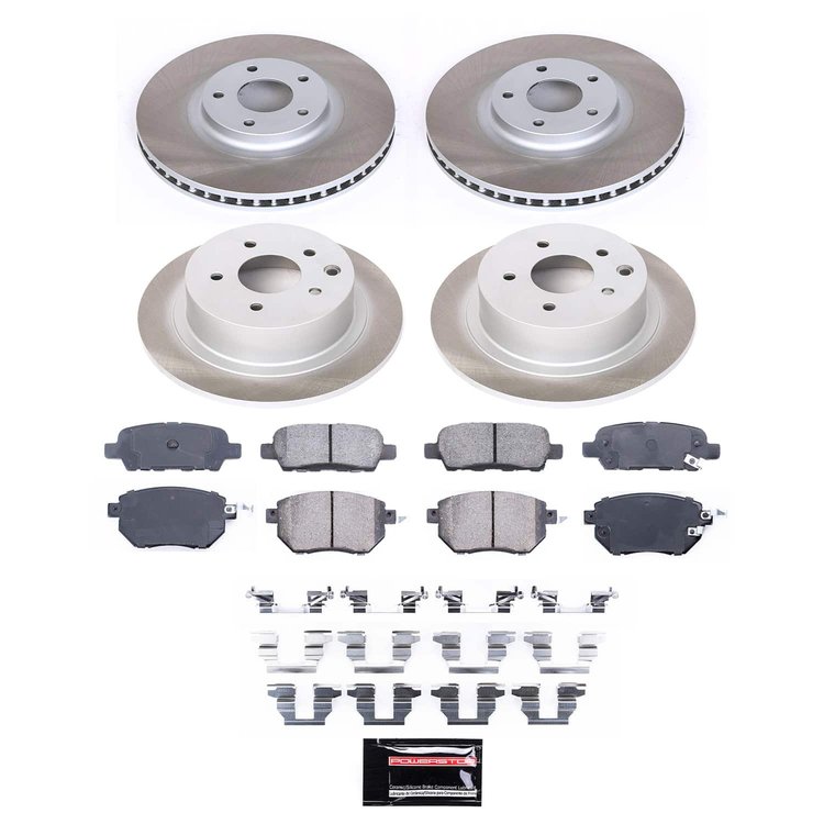 SC092 Semi-Coated Rotor & Low-Dust Ceramic Brake Pad Kit