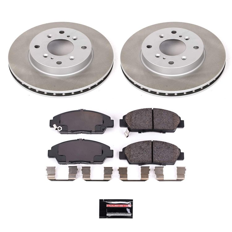 SC1033 Semi-Coated Rotor & Low-Dust Ceramic Brake Pad Kit