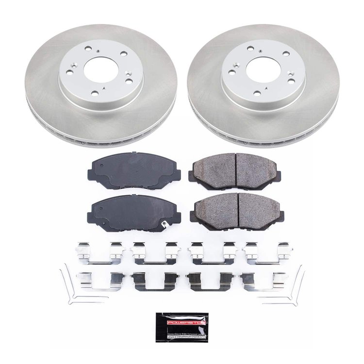SC1043 Semi-Coated Rotor & Low-Dust Ceramic Brake Pad Kit