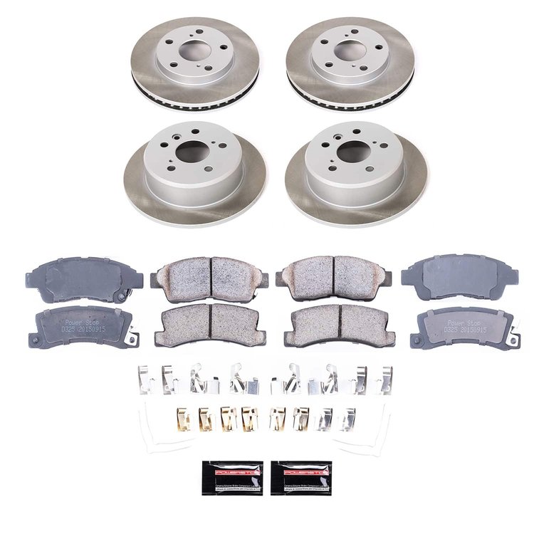 SC1053 Semi-Coated Rotor & Low-Dust Ceramic Brake Pad Kit