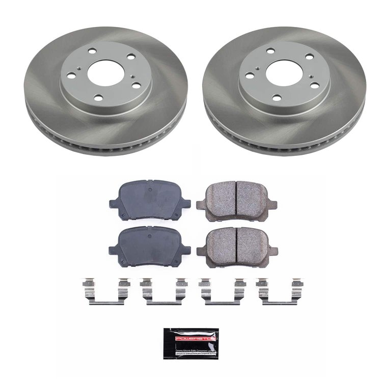 SC1058 Semi-Coated Rotor & Low-Dust Ceramic Brake Pad Kit